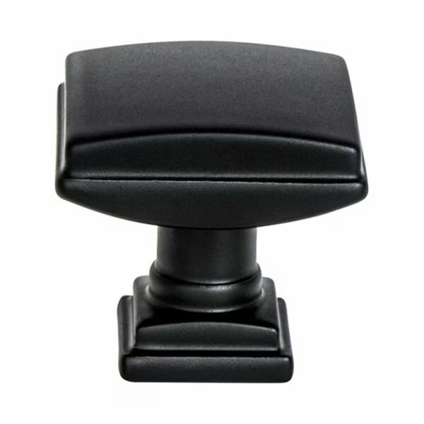 1.25 in. Tailored Traditional Knob, Matte Black, Berenson, Mfr#: BE1275 1055